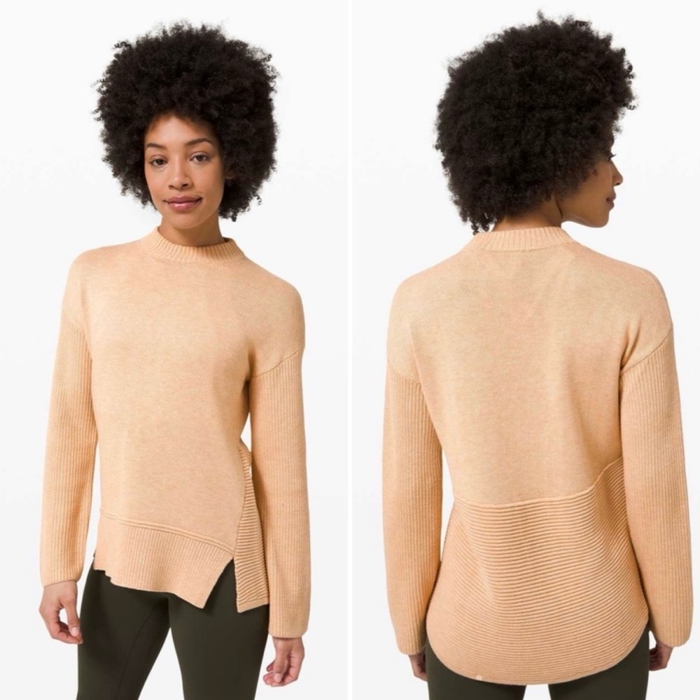 Lululemon Total Ellipse Sweater in Heathered Ivory Peach